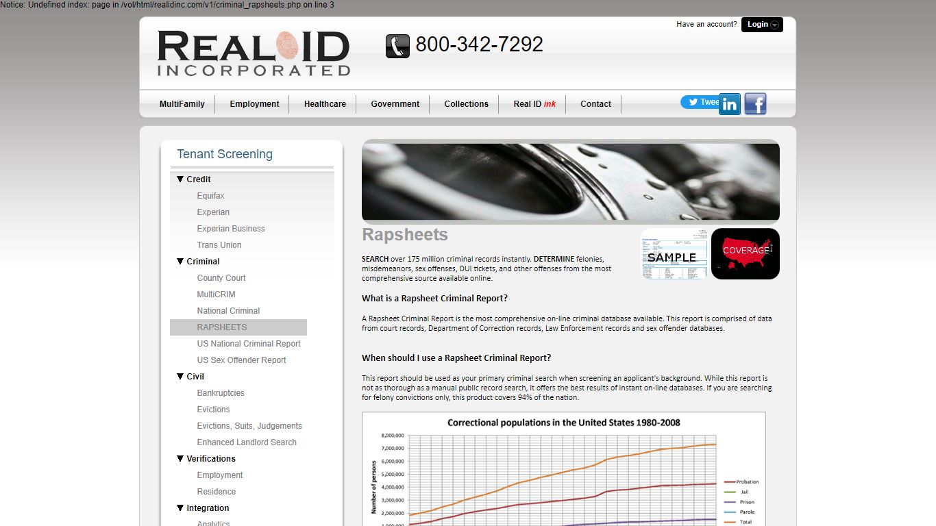 Rapsheet Criminal Report - Real ID